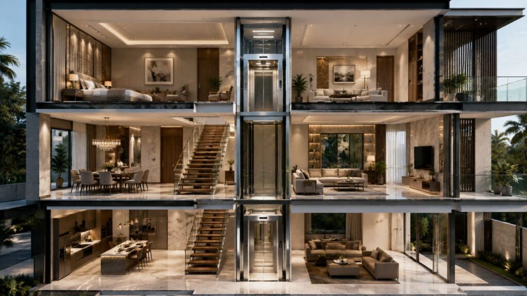 Home Lift for 3 Floor House
